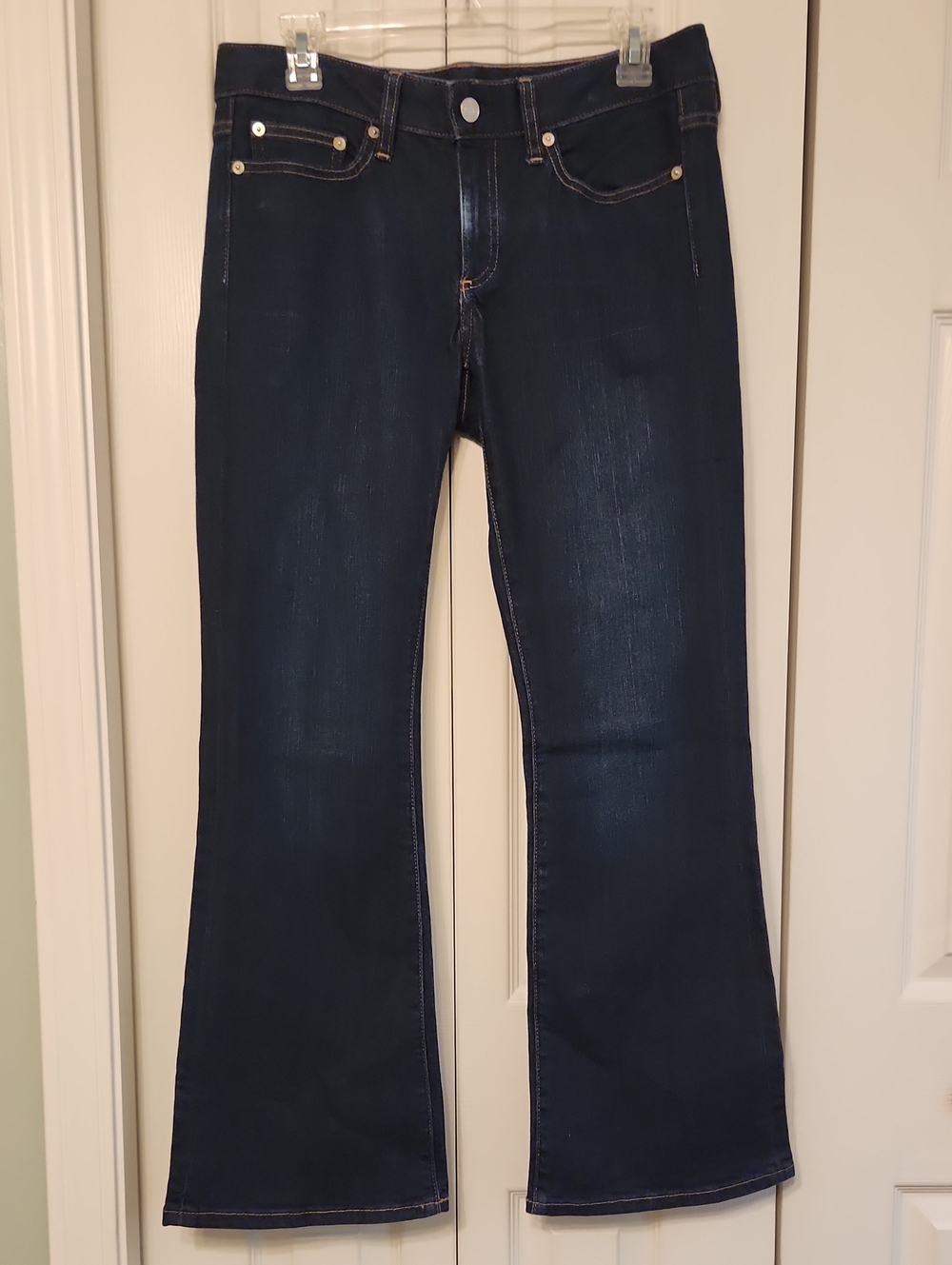 GAP Long And Lean Dark Blue Women's Bootcut Stretch Jeans 28P